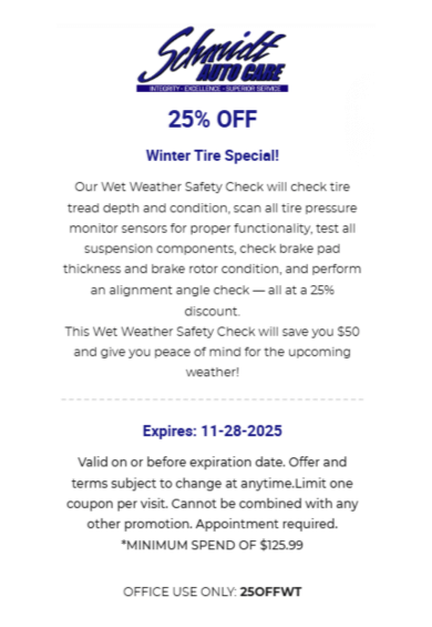 Winter Tire Specials